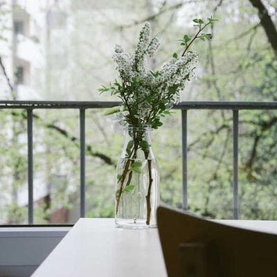 Facial room with linen canopy